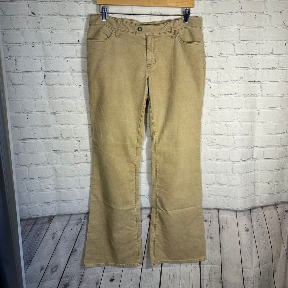 Gap 1969 Womens Tan Corduroy Bootcut Flare Pants Khaki Fine Wale Size 10/30